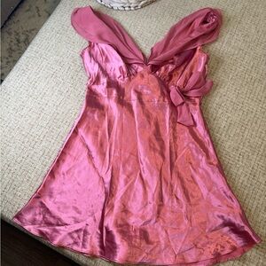 Pink Satin Nightgown Small